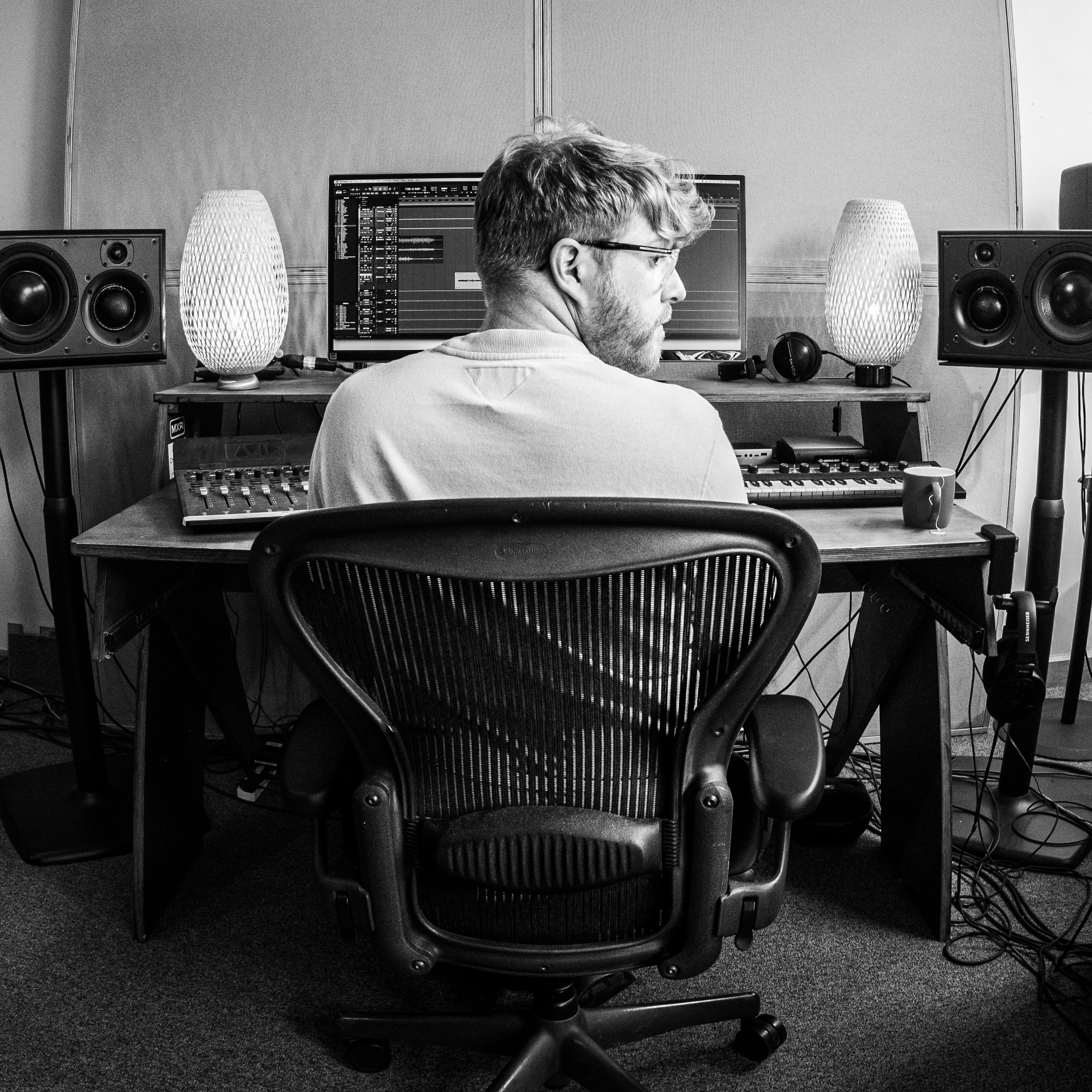 Tommy Williams in the studio